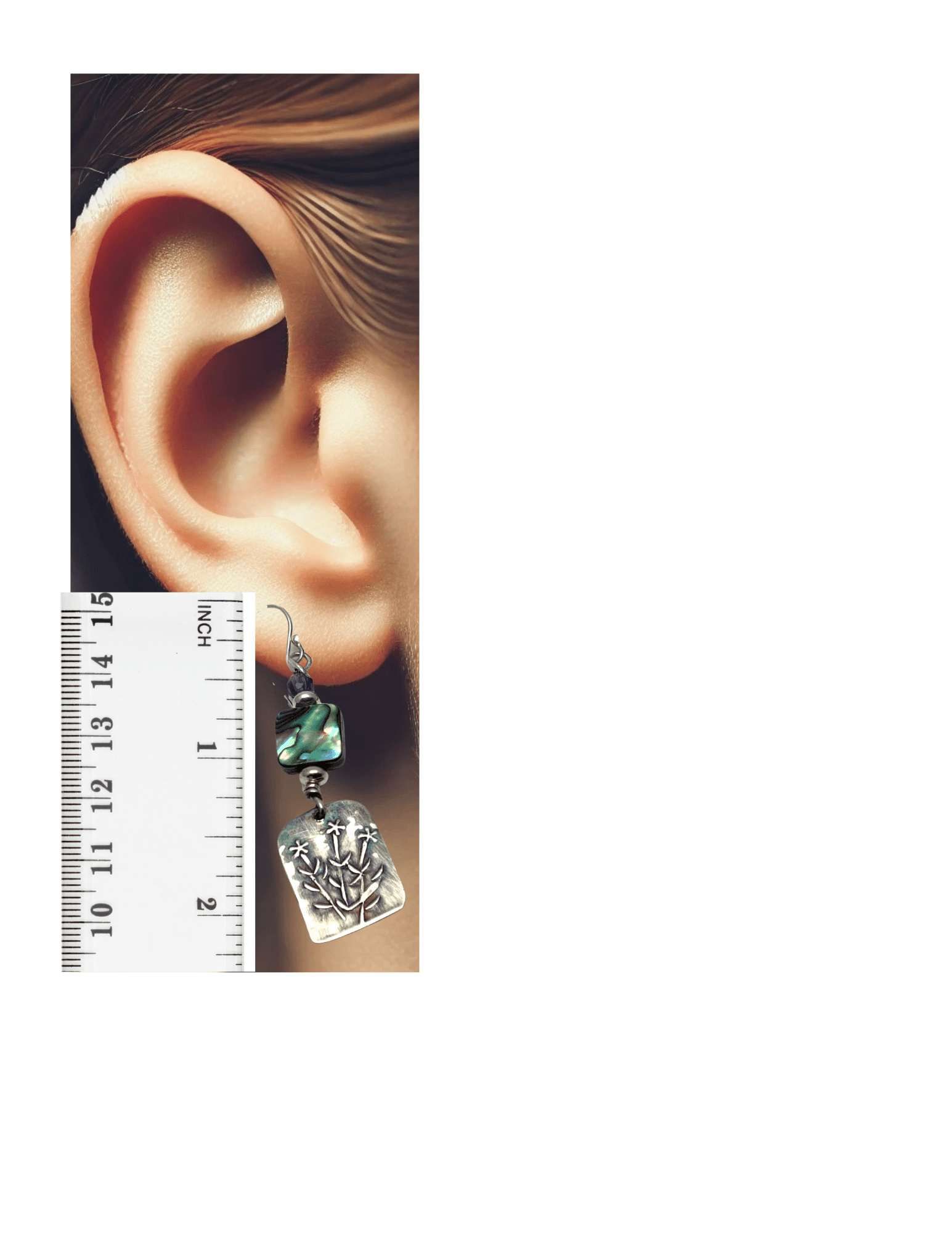 Appalachian Beauties Sterling Silver Earrings with Abalone - Evitts Creek Arts