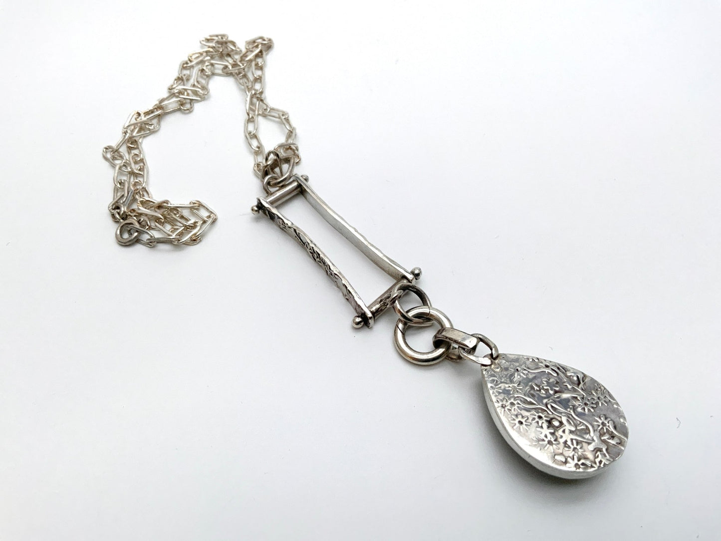 Blue Summer Sterling Silver Pendant and 18” Chain - Evitts Creek Arts