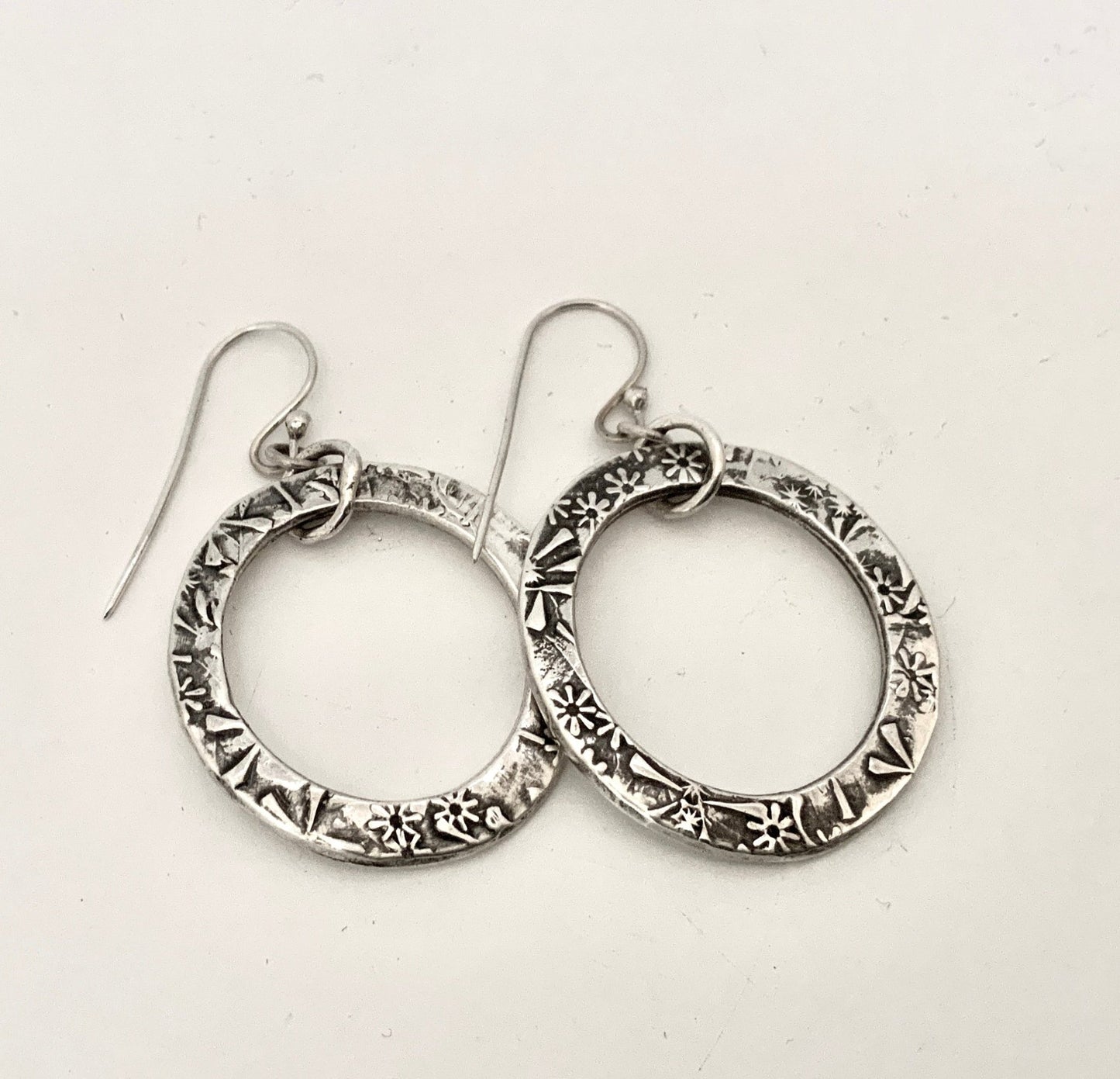 Chunky Sterling Hoops - Evitts Creek Arts