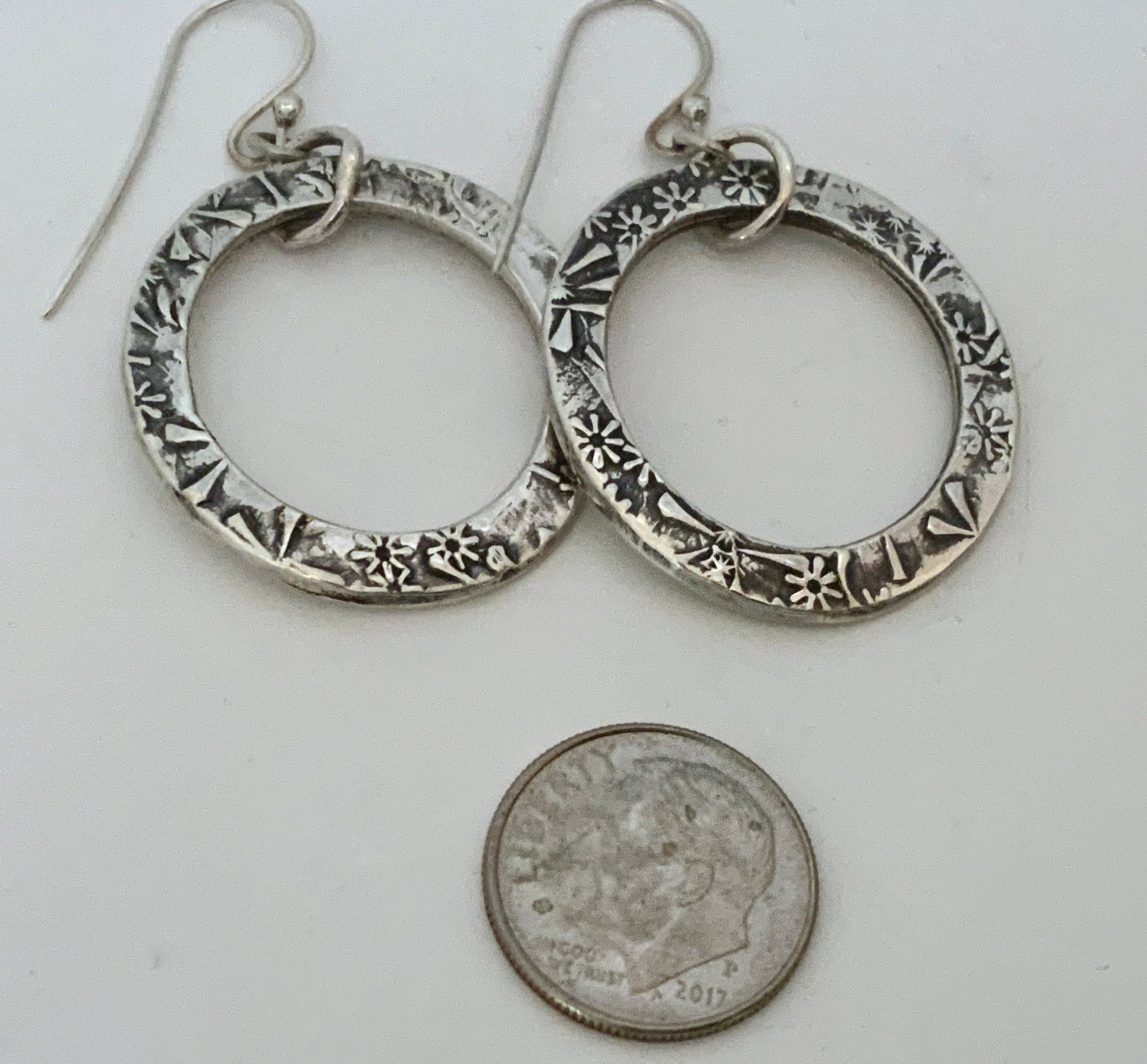 Chunky Sterling Hoops - Evitts Creek Arts