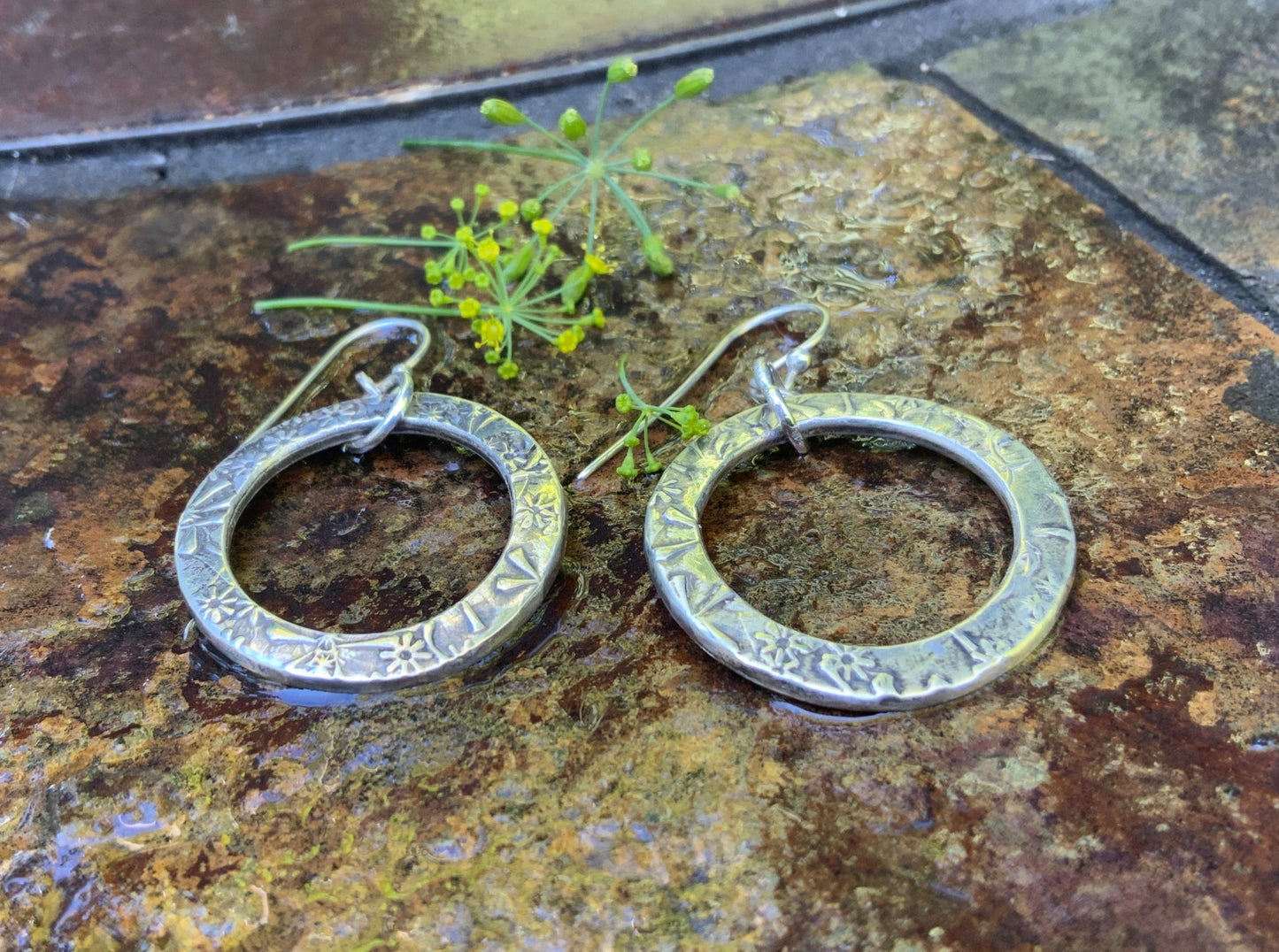 Chunky Sterling Hoops - Evitts Creek Arts