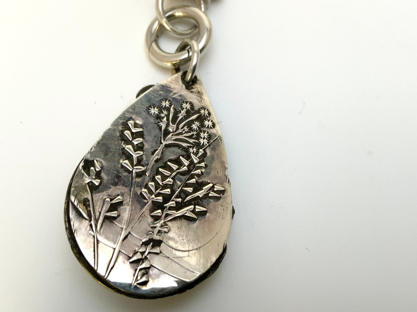 Gathered Sterling Silver Pendant and 18” Chain - Evitts Creek Arts