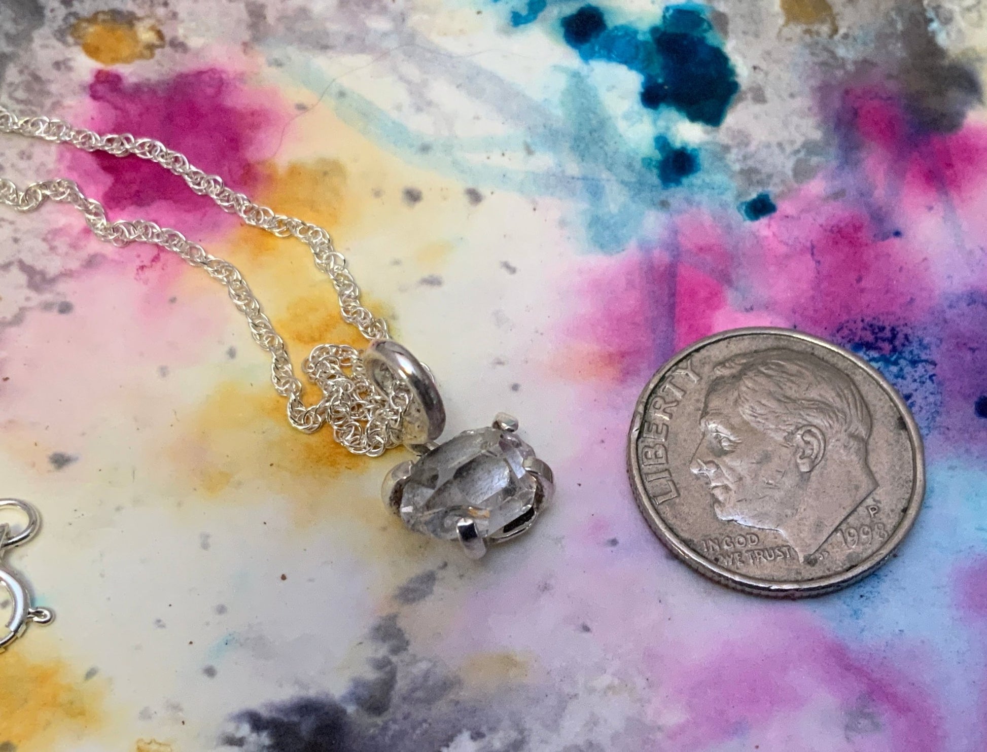 Little Herkimer Diamond Pendant - Evitts Creek Arts