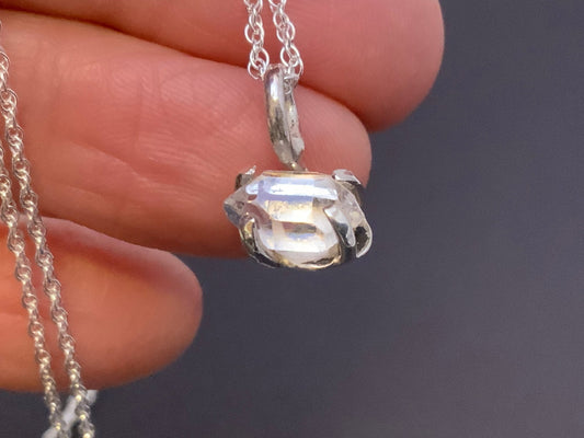 Little Herkimer Diamond Pendant - Evitts Creek Arts