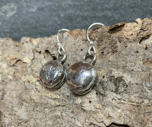 Little Pebble Droplet Sterling Earrings - Evitts Creek Arts