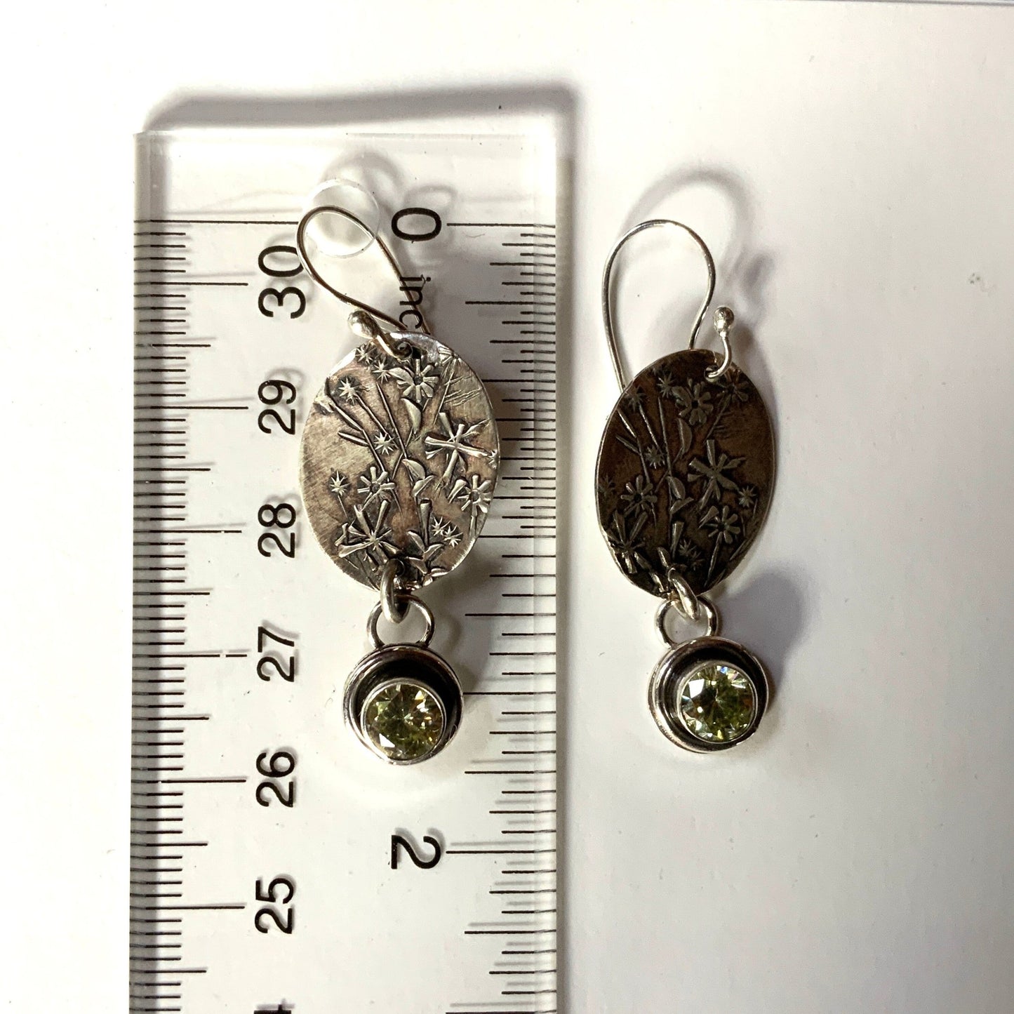 Native Aster Wildflower Silver Earrings - Evitts Creek Arts