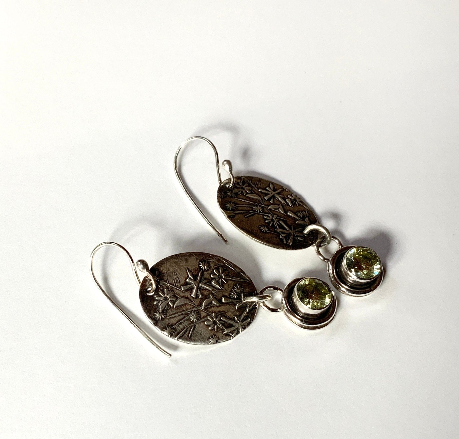 Native Aster Wildflower Silver Earrings - Evitts Creek Arts