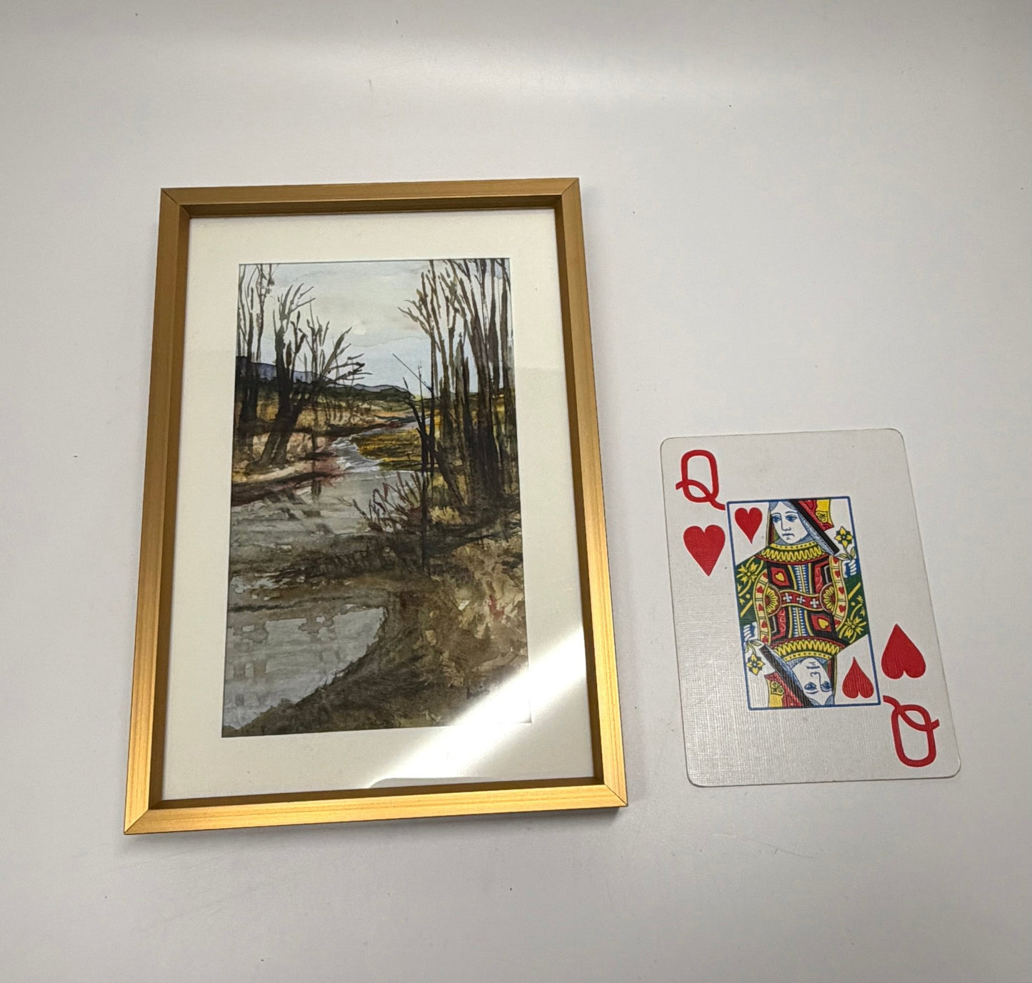 Original Landscape Study #1| Miniature Watercolor Painting-Framed 4x6 frame - Evitts Creek Arts