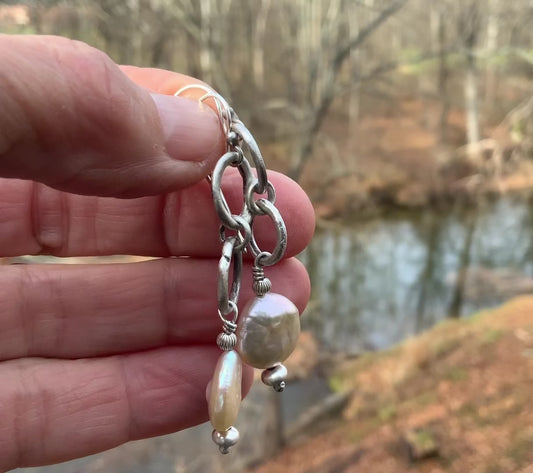 Rustic Pearl Earrings