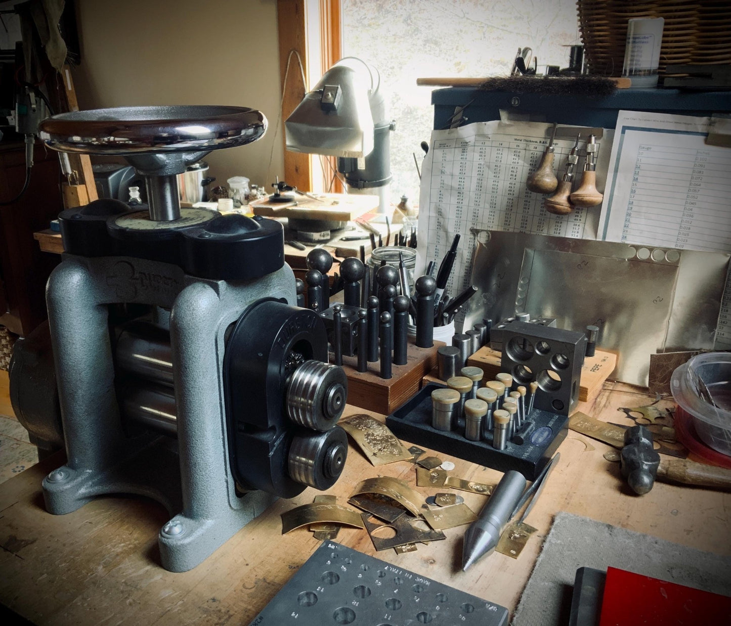Rust Texture Dangle Sterling Silver Earrings - Evitts Creek Arts