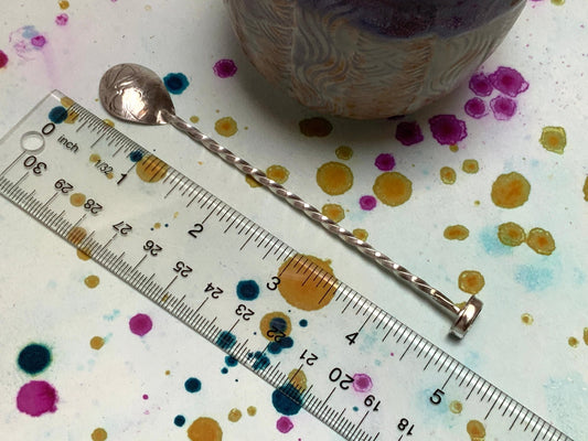 Artisan Silverware: Handmade Silver Spoon with Amethyst Gemstone - Perfect Gift for Culinary Enthusiasts - Evitts Creek Arts