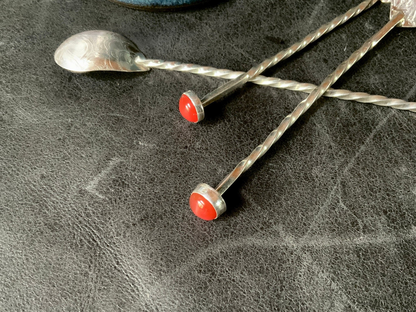 Three Handmade Silver Spoons for Salt, Spice, Matcha Tea, Spices or Cocktails - Evitts Creek Arts