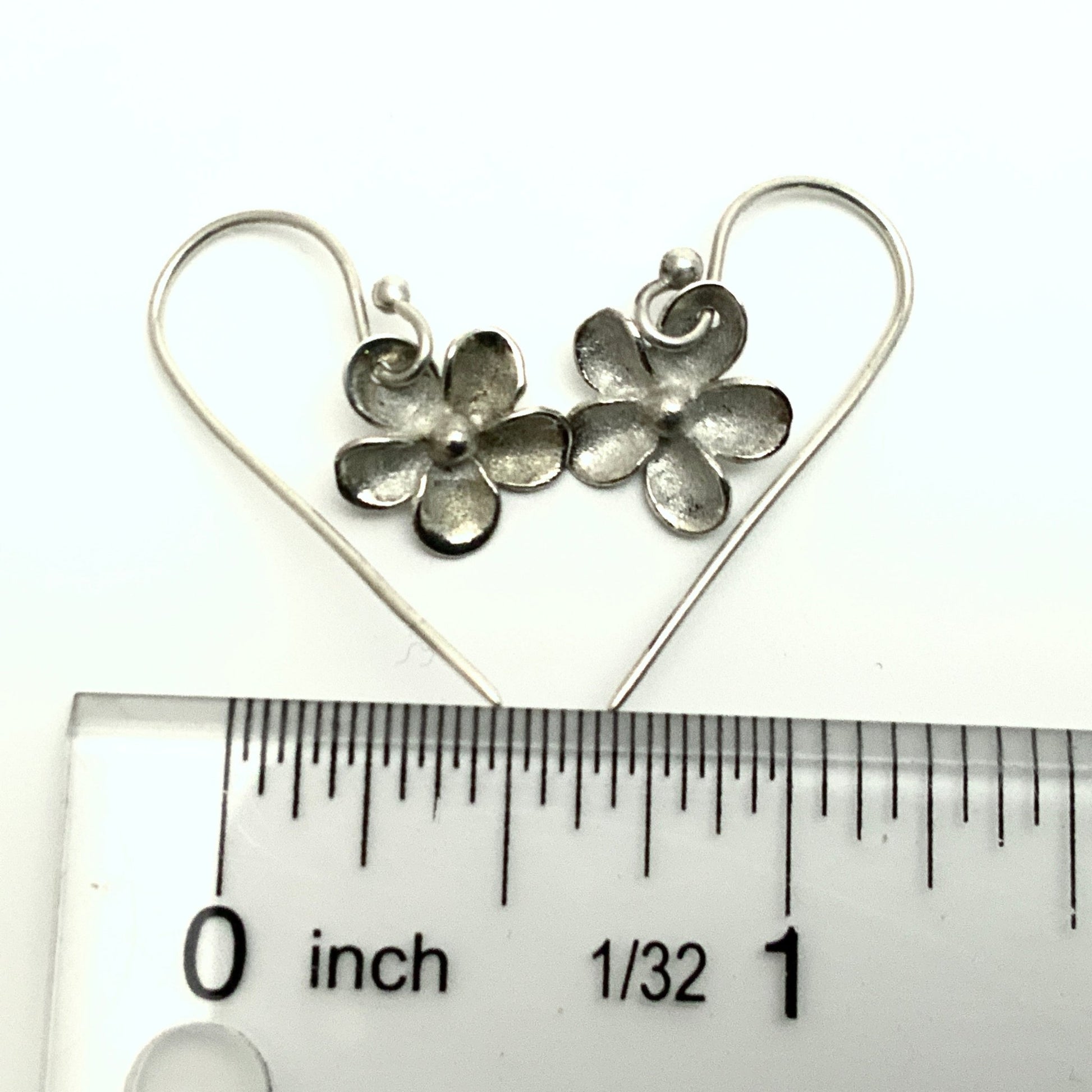 Tiny Flower Earrings | Handmade Sterling Silver by Evitts Creek Arts - Evitts Creek Arts