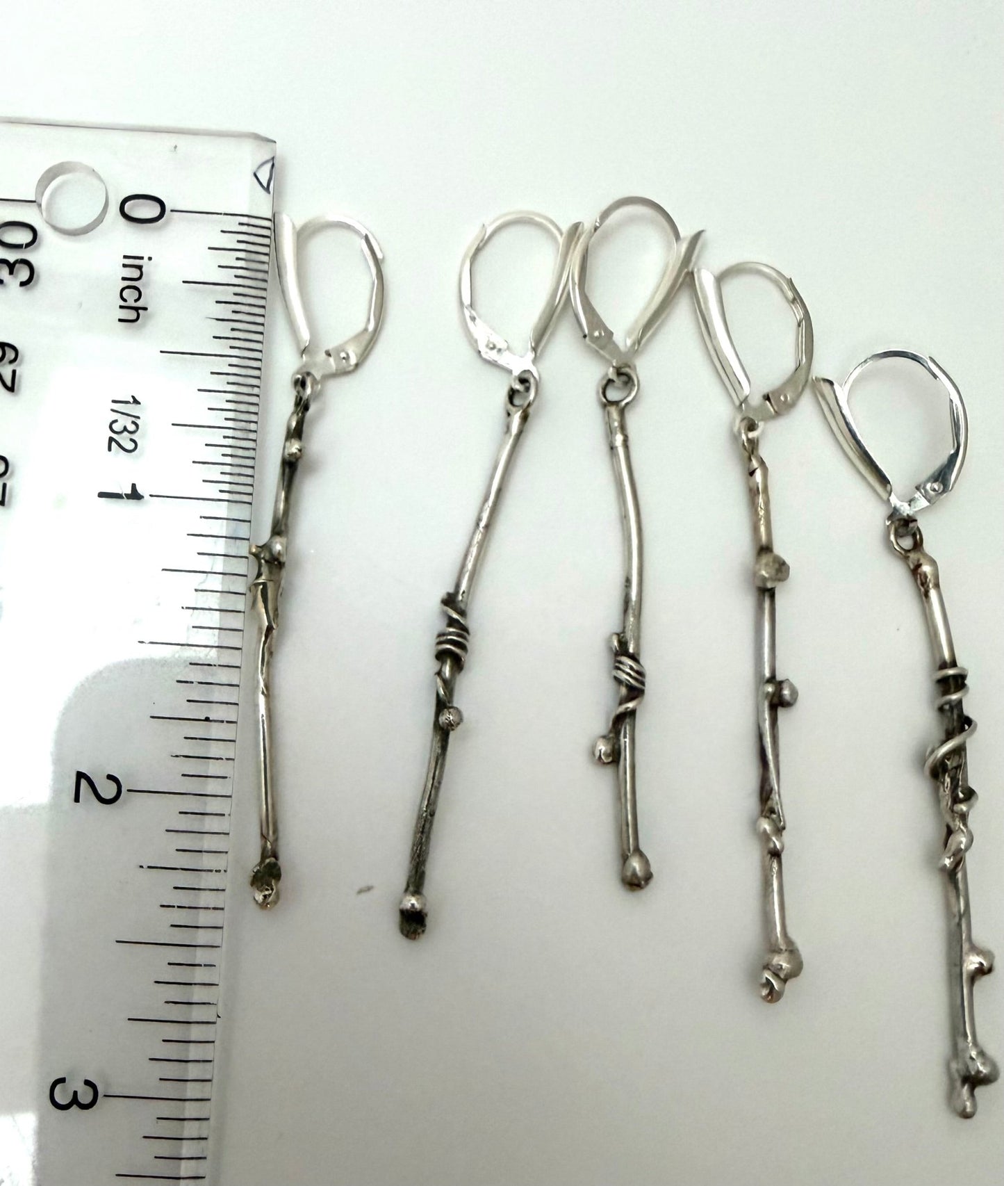 Twiggies Sterling Silver Branch Earrings - Evitts Creek Arts
