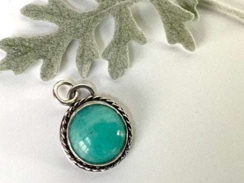 Amazonite Pendant Sterling Silver - Evitts Creek Arts