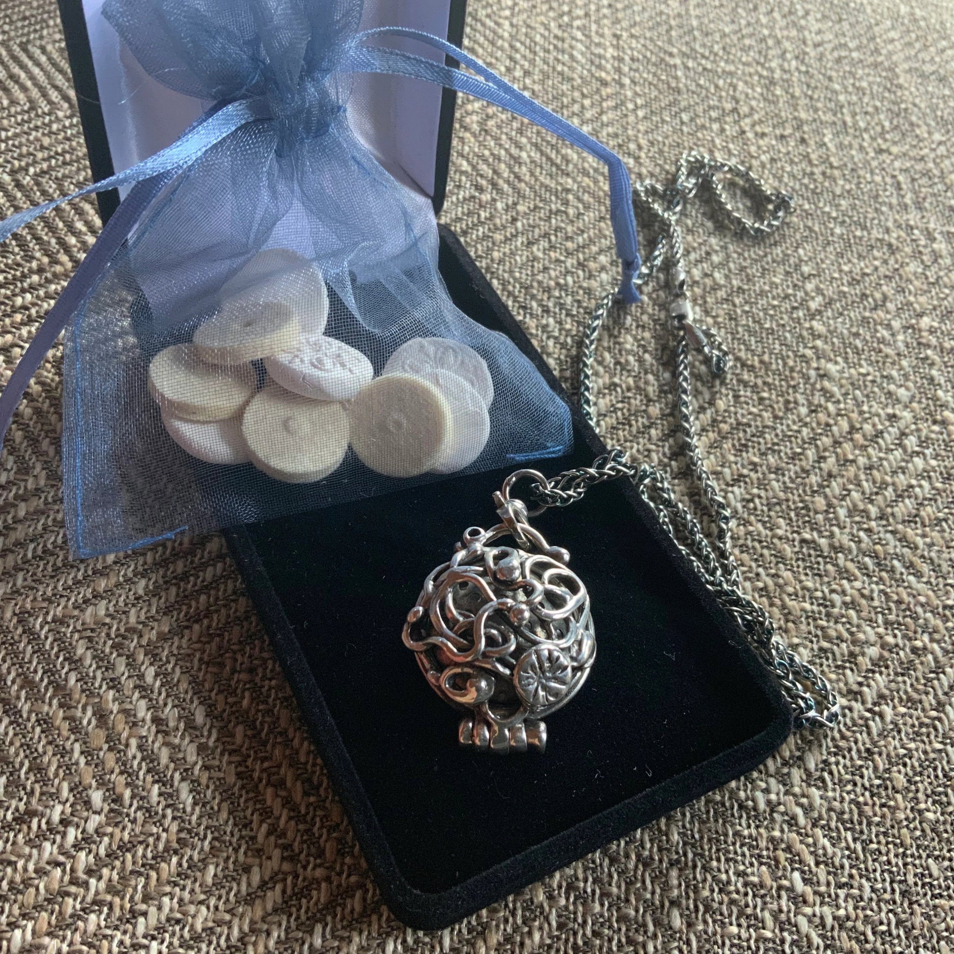 Aromatherapy Pendant Ribbon Design Copyrighted - Evitts Creek Arts