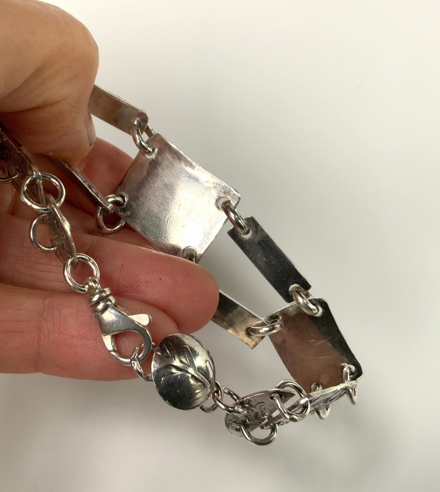 Labradorite Link Sterling Bracelet - Evitts Creek Arts