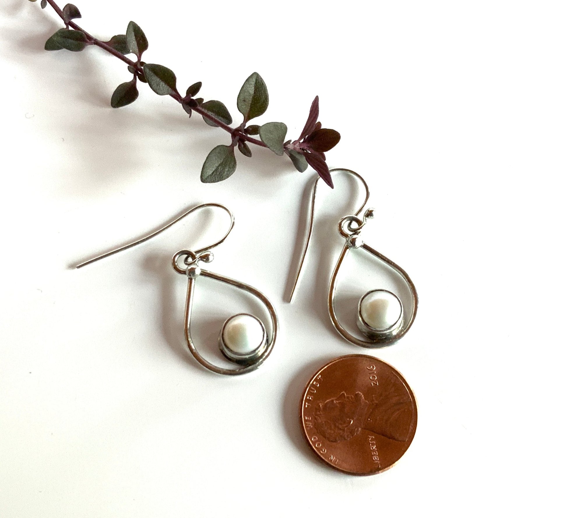 Pearl Teardrop Earrings - Evitts Creek Arts