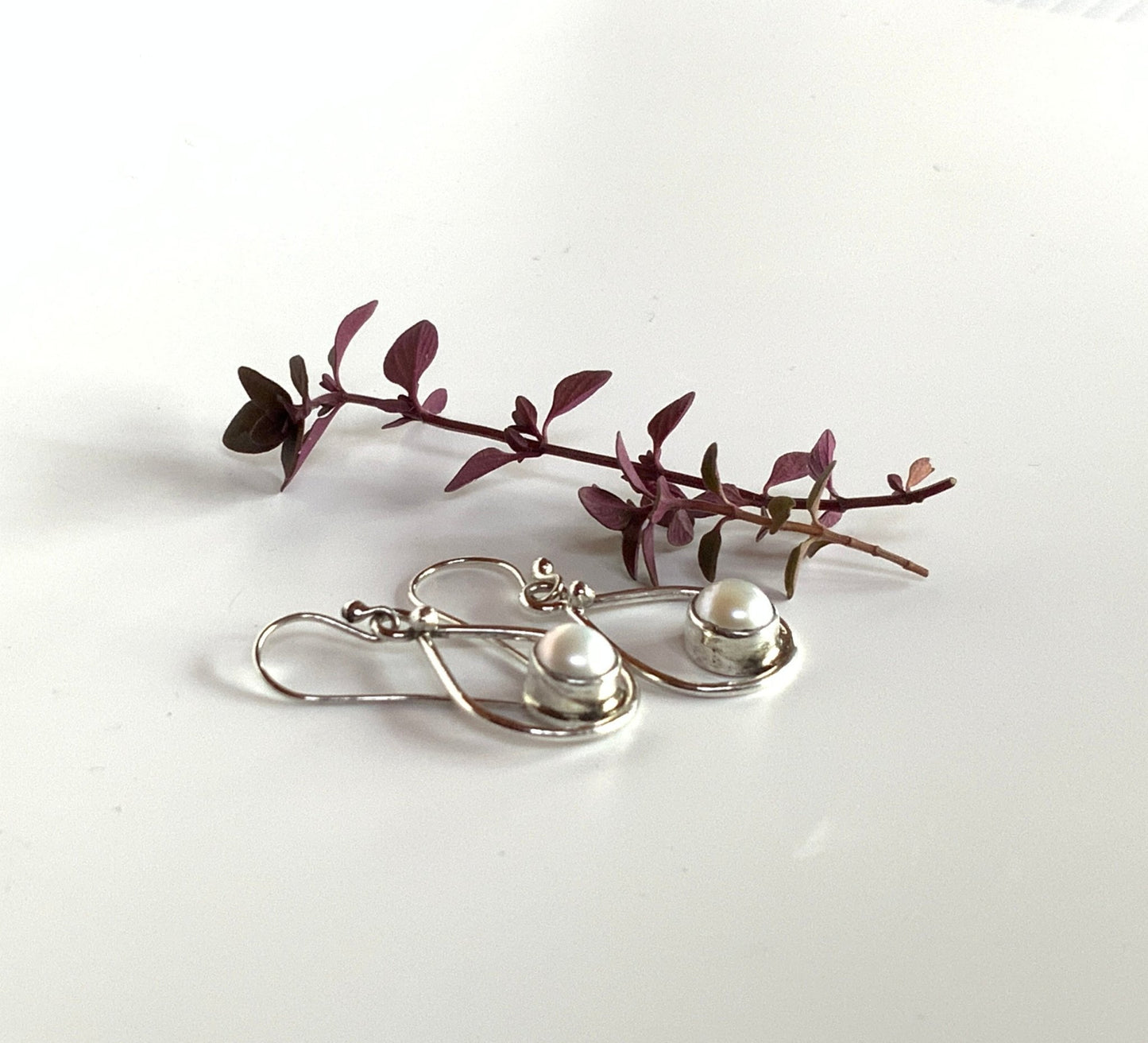Pearl Teardrop Earrings - Evitts Creek Arts