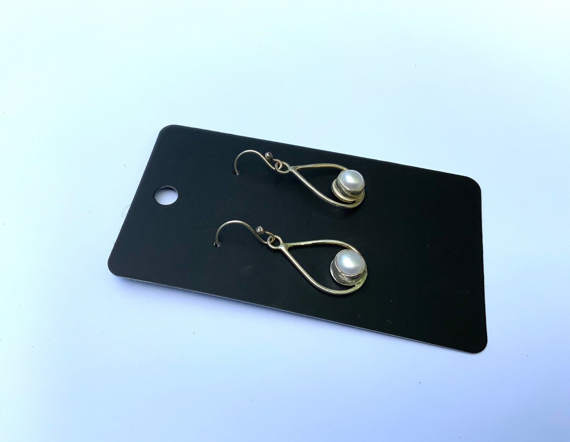 Pearl Teardrop Earrings - Evitts Creek Arts