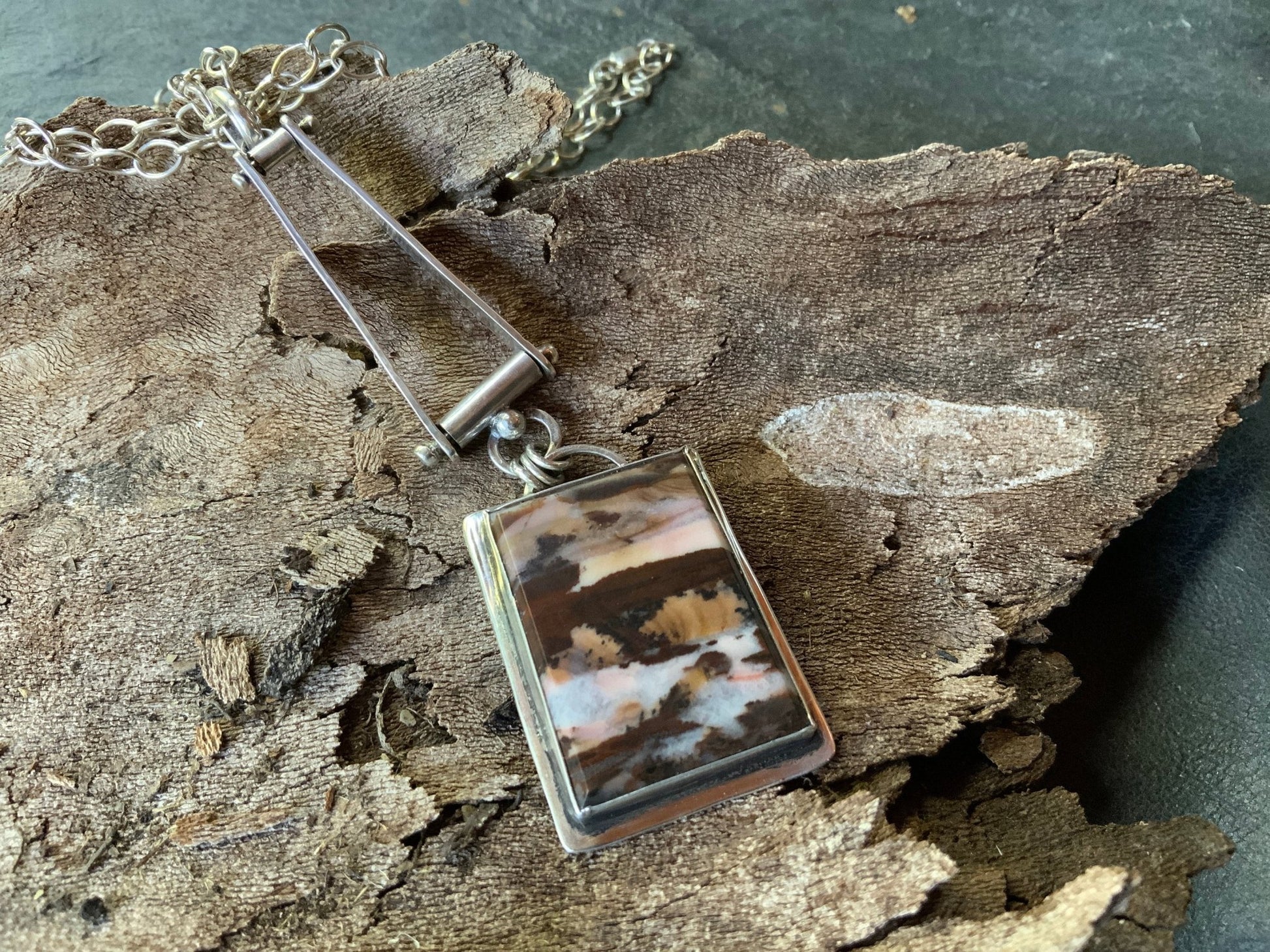 Picasso Jasper Hinged Pendant - Evitts Creek Arts