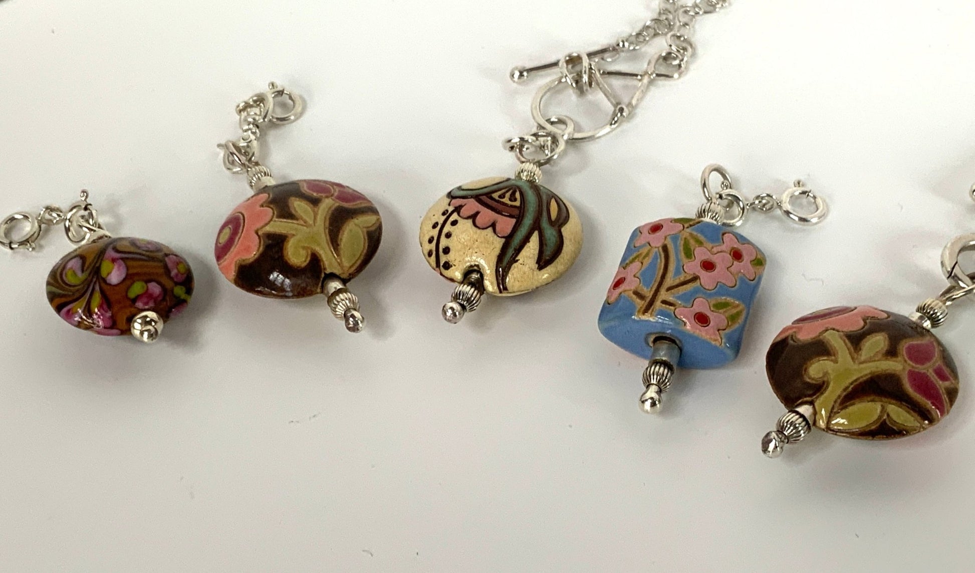 Moravian Raku Charms Pendant Charms or Pendants - Evitts Creek Arts