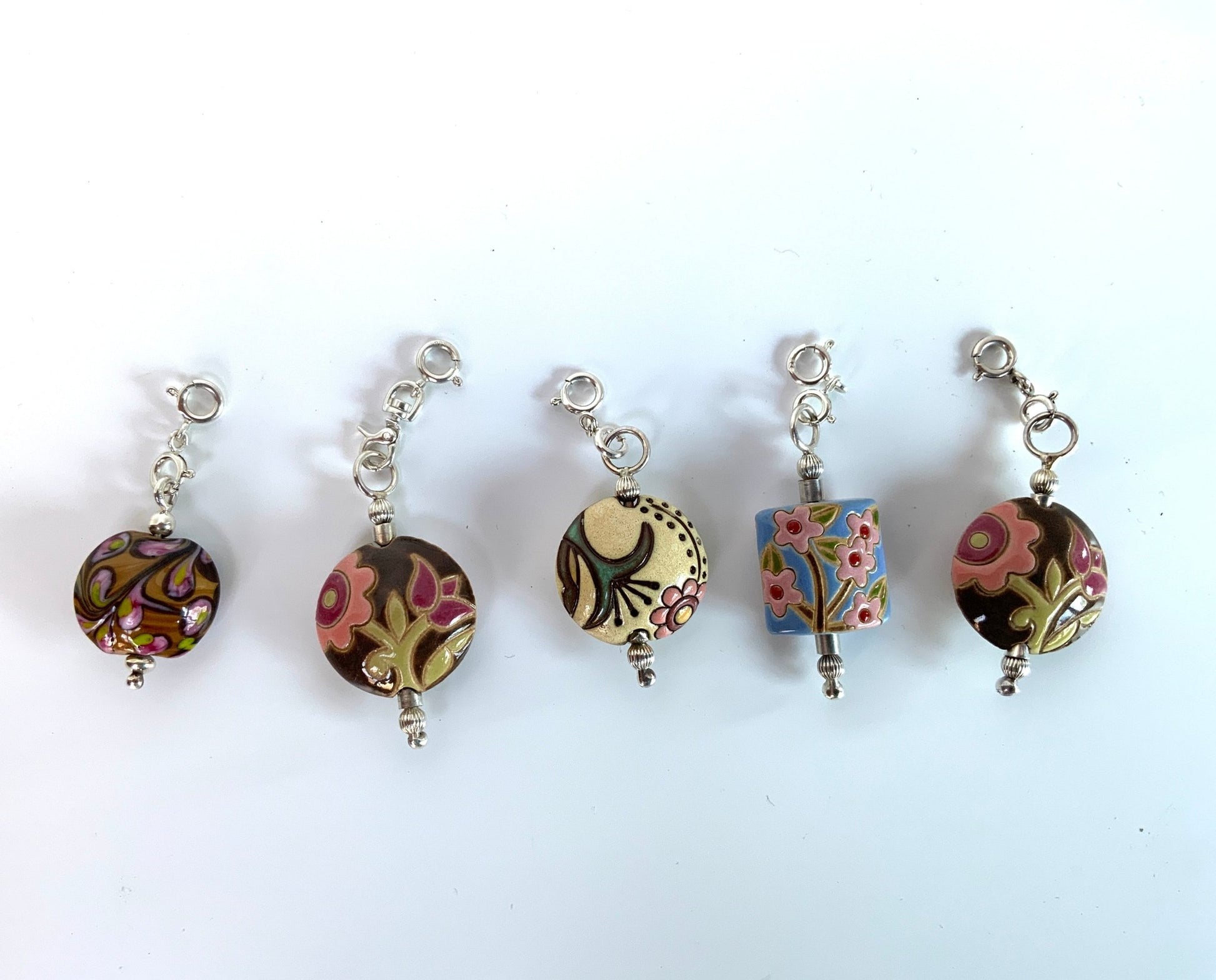 Moravian Raku Charms Pendant Charms or Pendants - Evitts Creek Arts