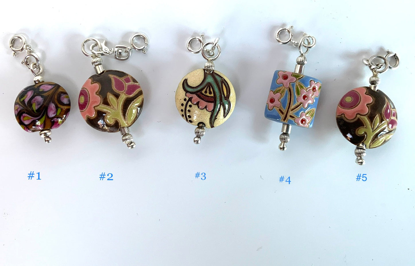 Moravian Raku Charms Pendant Charms or Pendants - Evitts Creek Arts