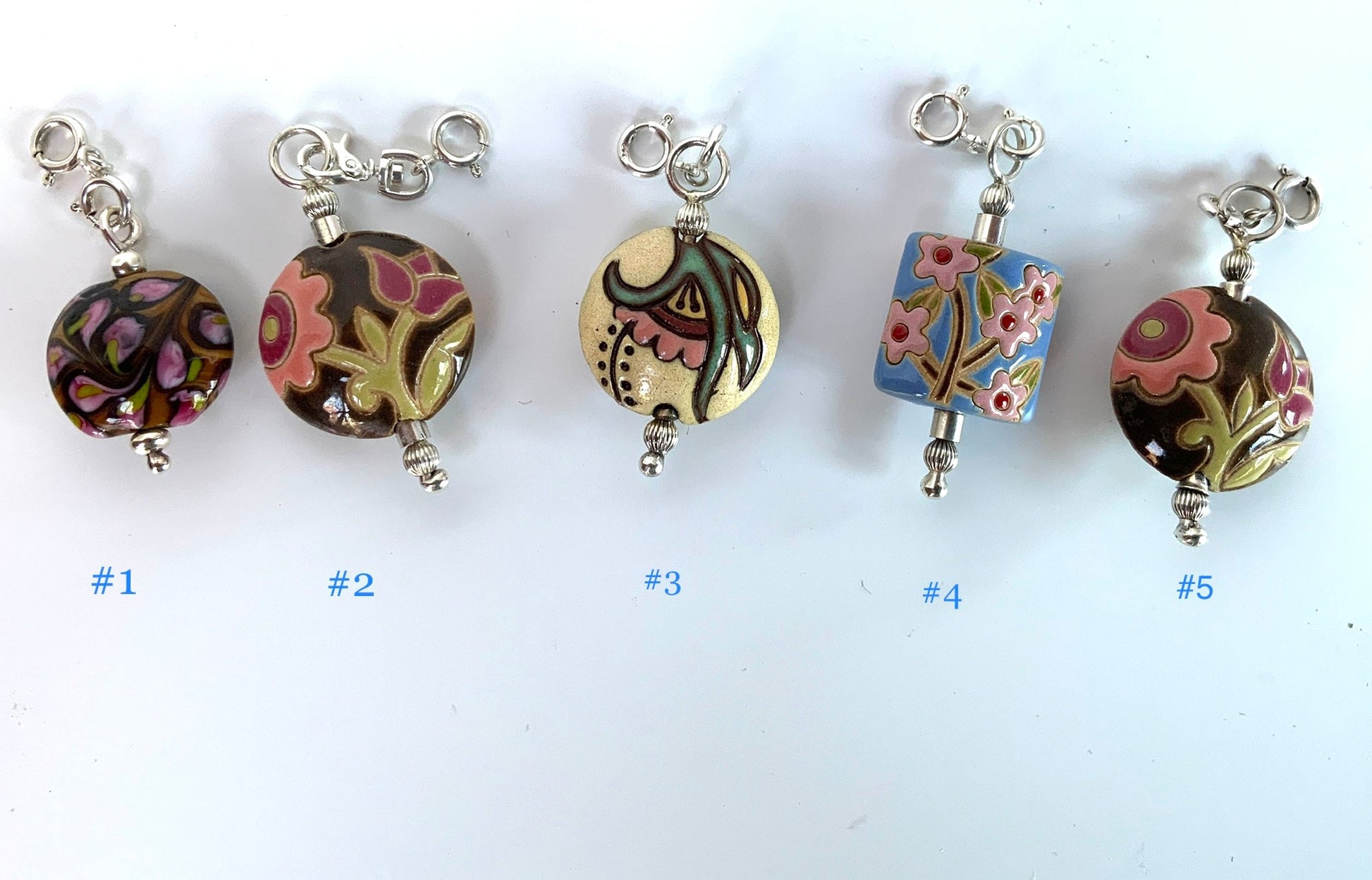 Moravian Raku Charms Pendant Charms or Pendants - Evitts Creek Arts