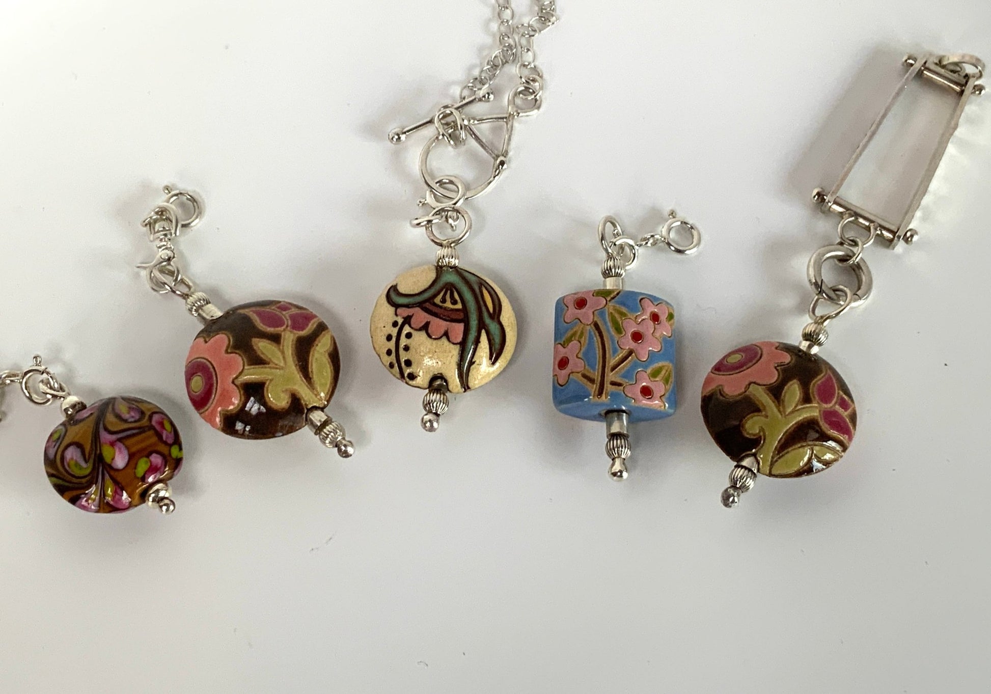 Moravian Raku Charms Pendant Charms or Pendants - Evitts Creek Arts