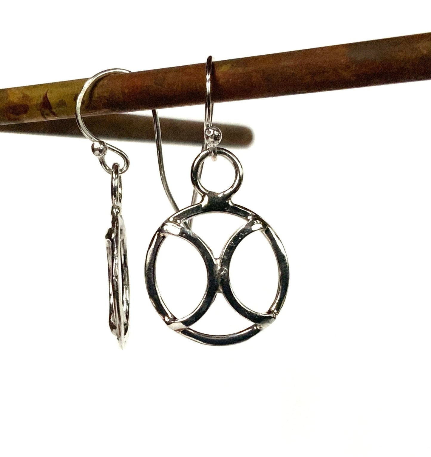 Small Circle Design Silver Earrings - Evitts Creek Arts