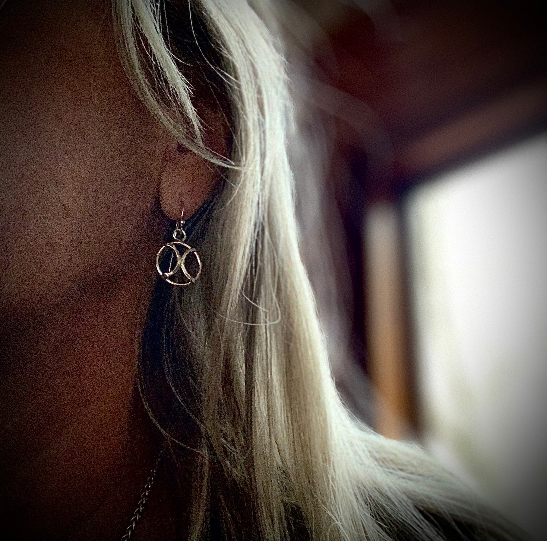 Small Circle Design Silver Earrings - Evitts Creek Arts