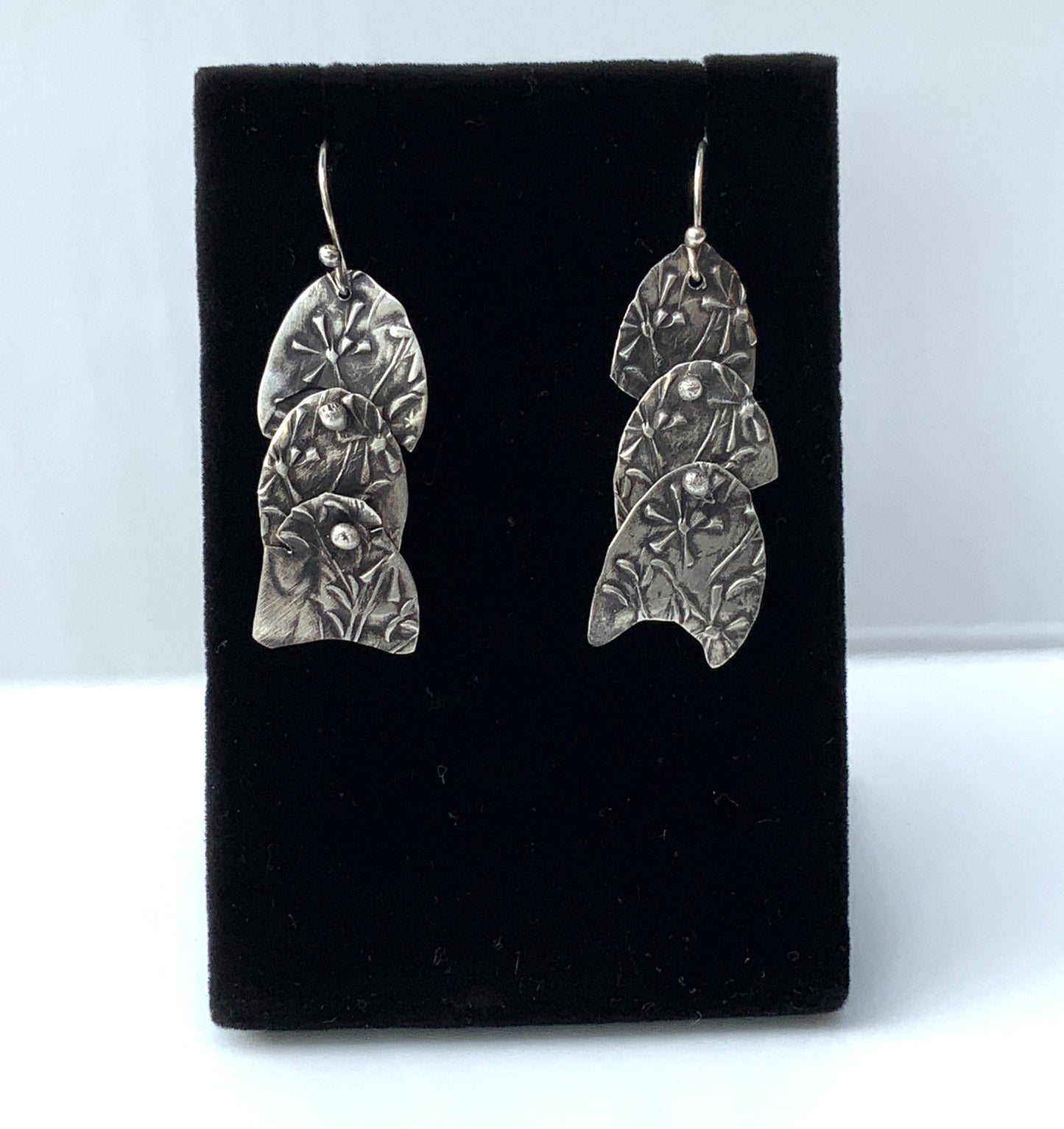 Aster Wildflower Silver Earrings - Evitts Creek Arts