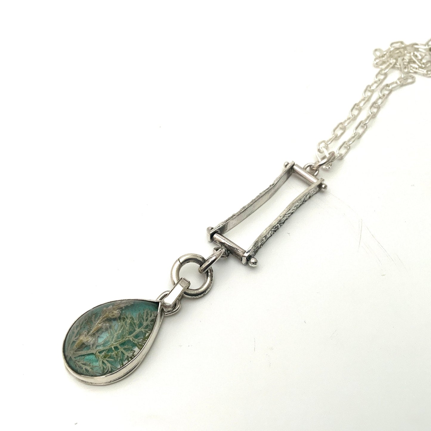 Blue Summer Sterling Silver Pendant and 18” Chain - Evitts Creek Arts