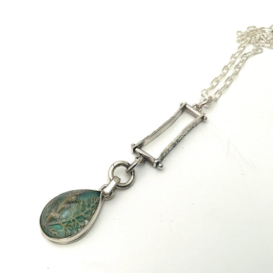 Blue Summer Sterling Silver Pendant and 18” Chain - Evitts Creek Arts