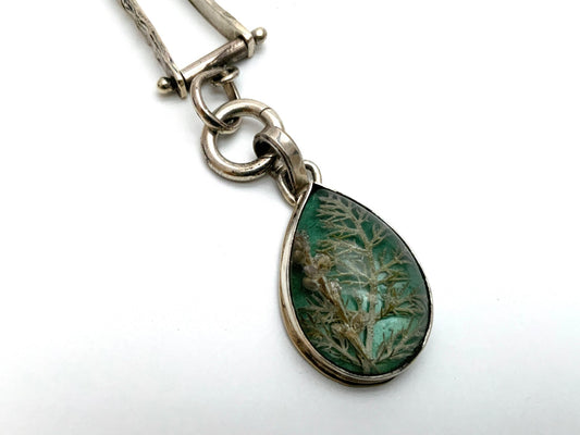 Blue Summer Sterling Silver Pendant and 18” Chain - Evitts Creek Arts