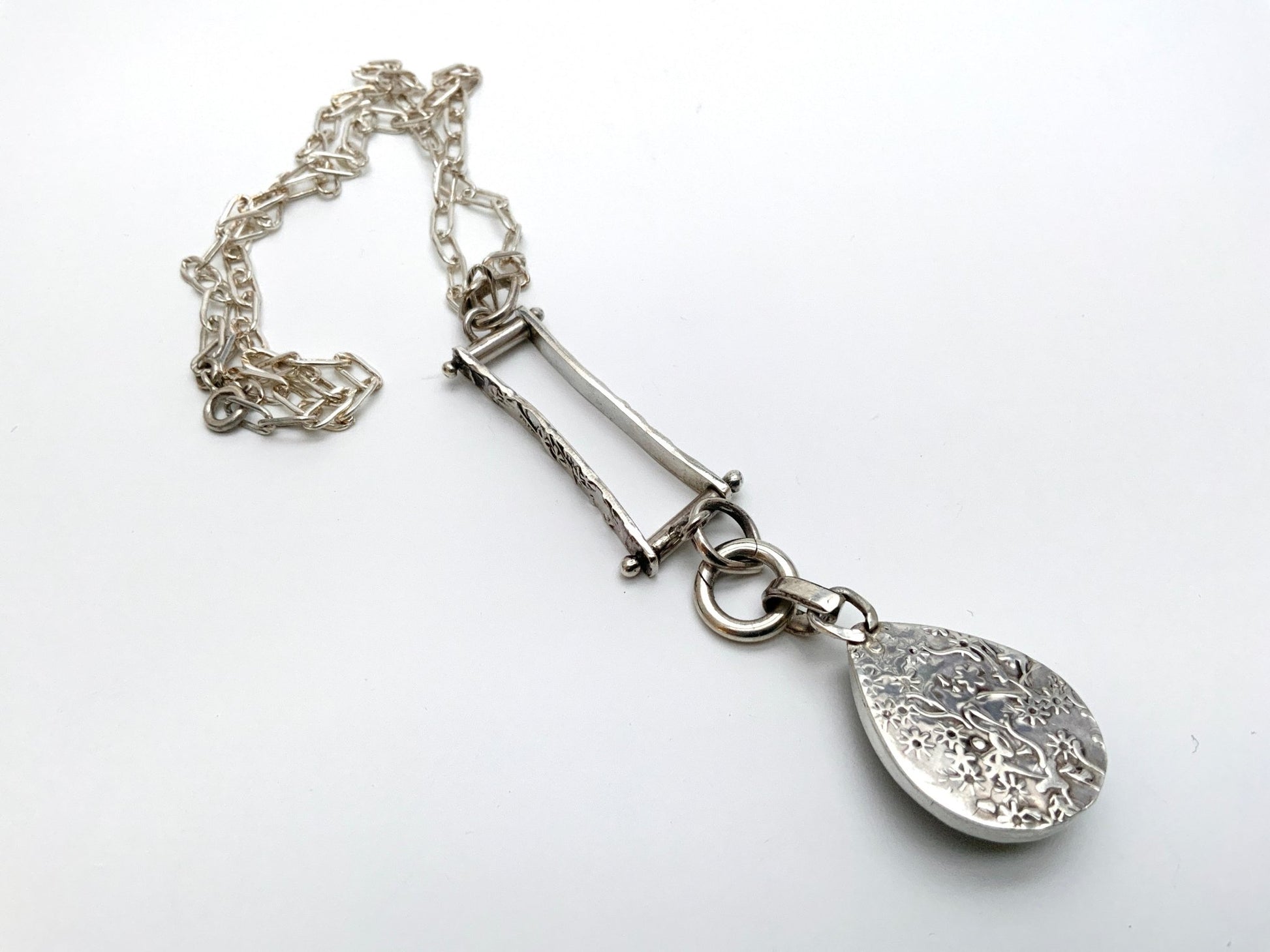 Blue Summer Sterling Silver Pendant and 18” Chain - Evitts Creek Arts