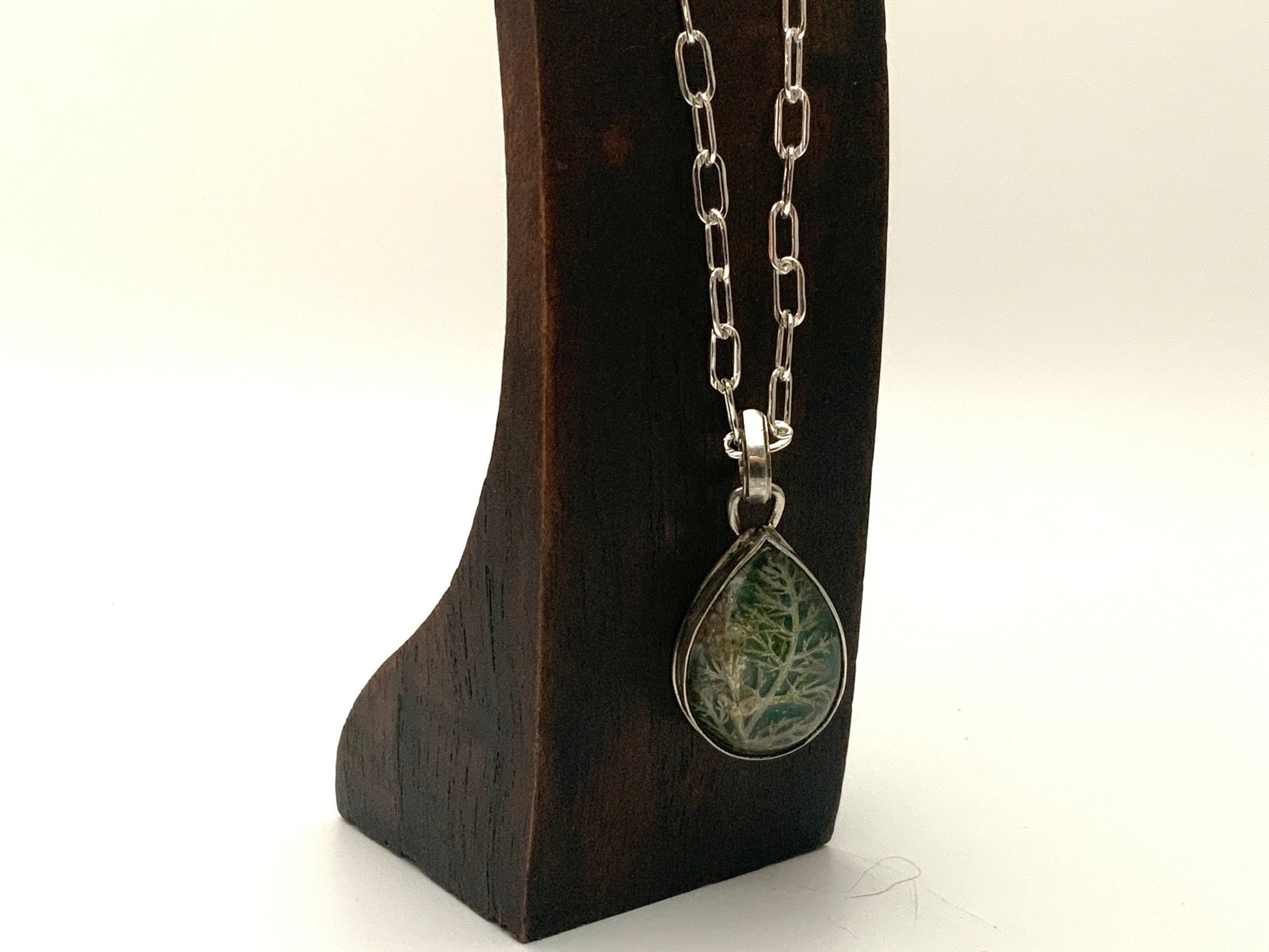 Blue Summer Sterling Silver Pendant and 18” Chain - Evitts Creek Arts