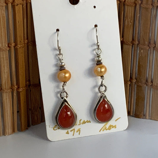 Carnelian and Pearl RESERVED - Evitts Creek Arts