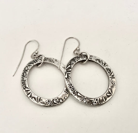 Chunky Sterling Hoops - Evitts Creek Arts