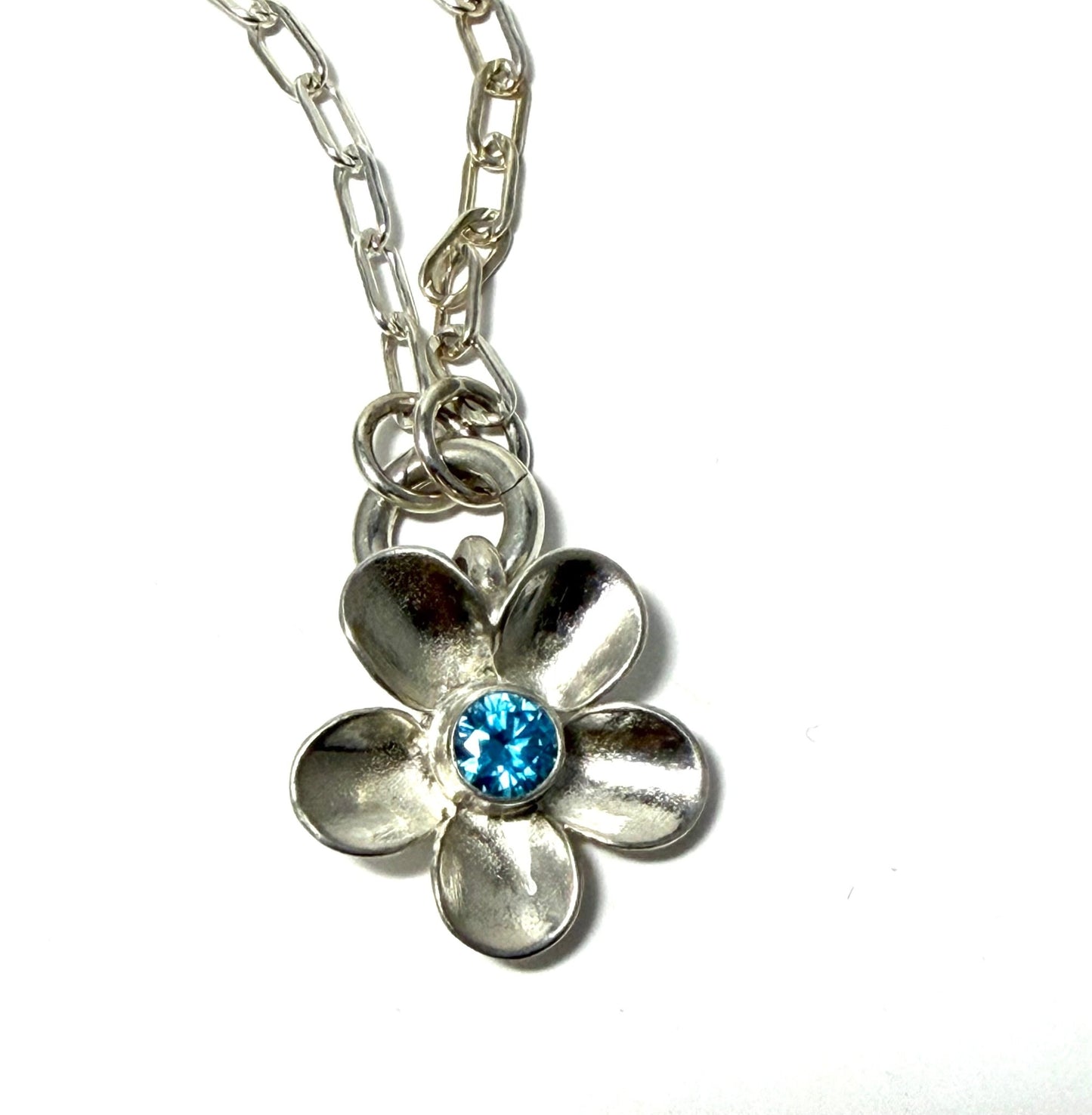 Hand - forged Silver Flower Pendant Necklaces - Evitts Creek Arts