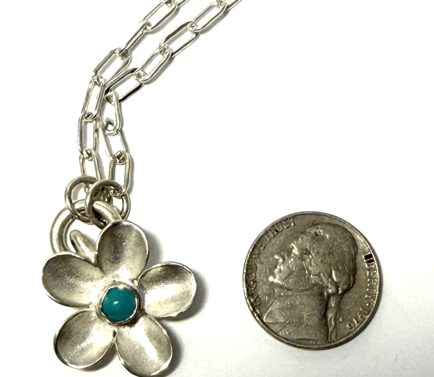 Hand - forged Silver Flower Pendant Necklaces - Evitts Creek Arts