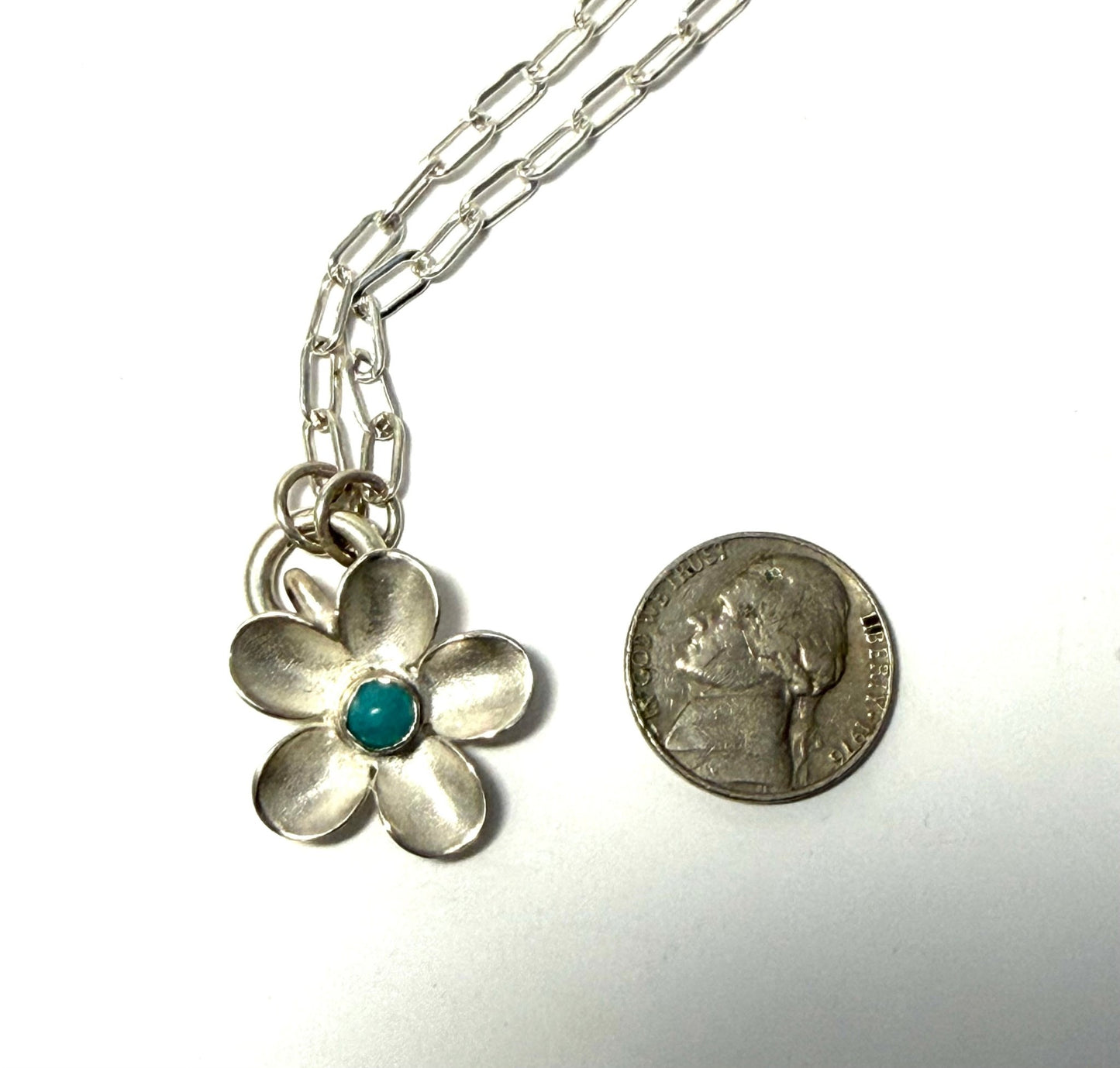 Hand - forged Silver Flower Pendant Necklaces - Evitts Creek Arts