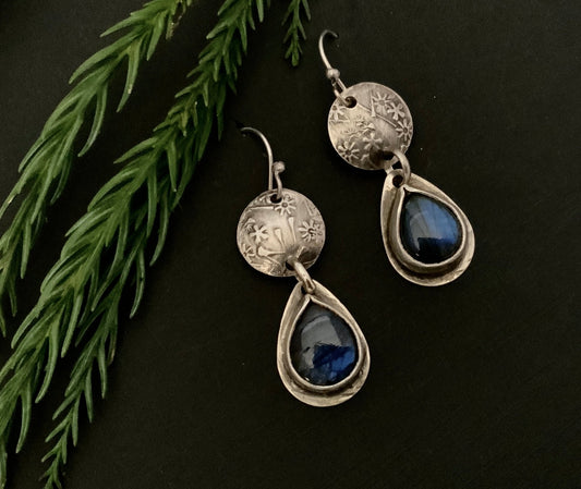 Labradorite Secret Garden Earrings - Evitts Creek Arts