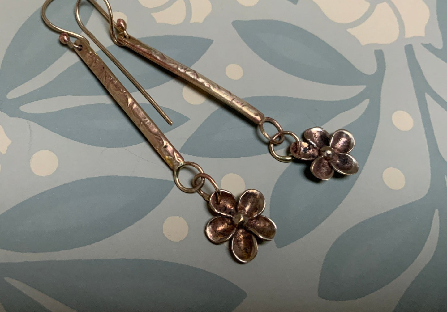 Long Flower Earrings - Evitts Creek Arts