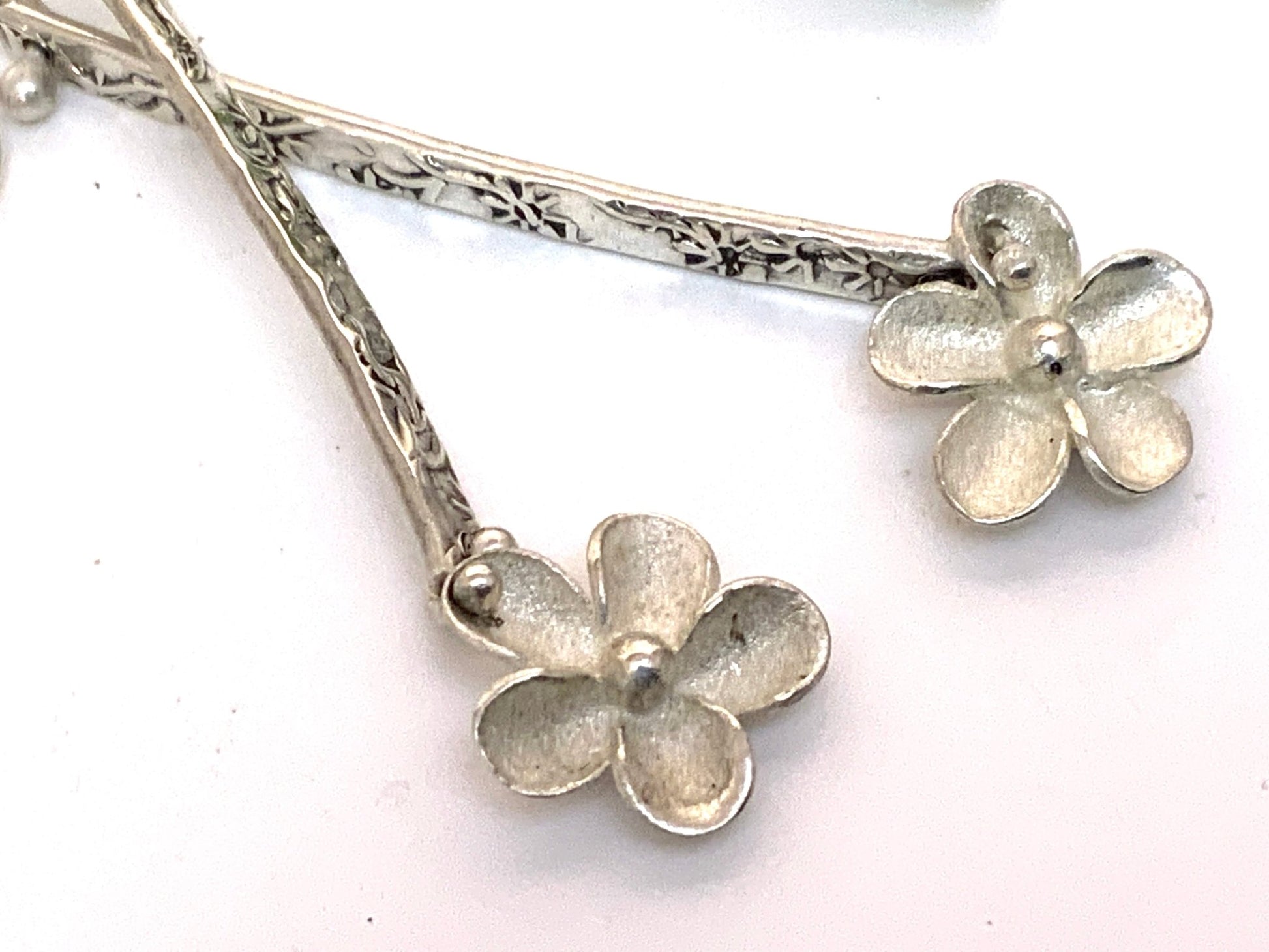 Long Flower Earrings - Evitts Creek Arts