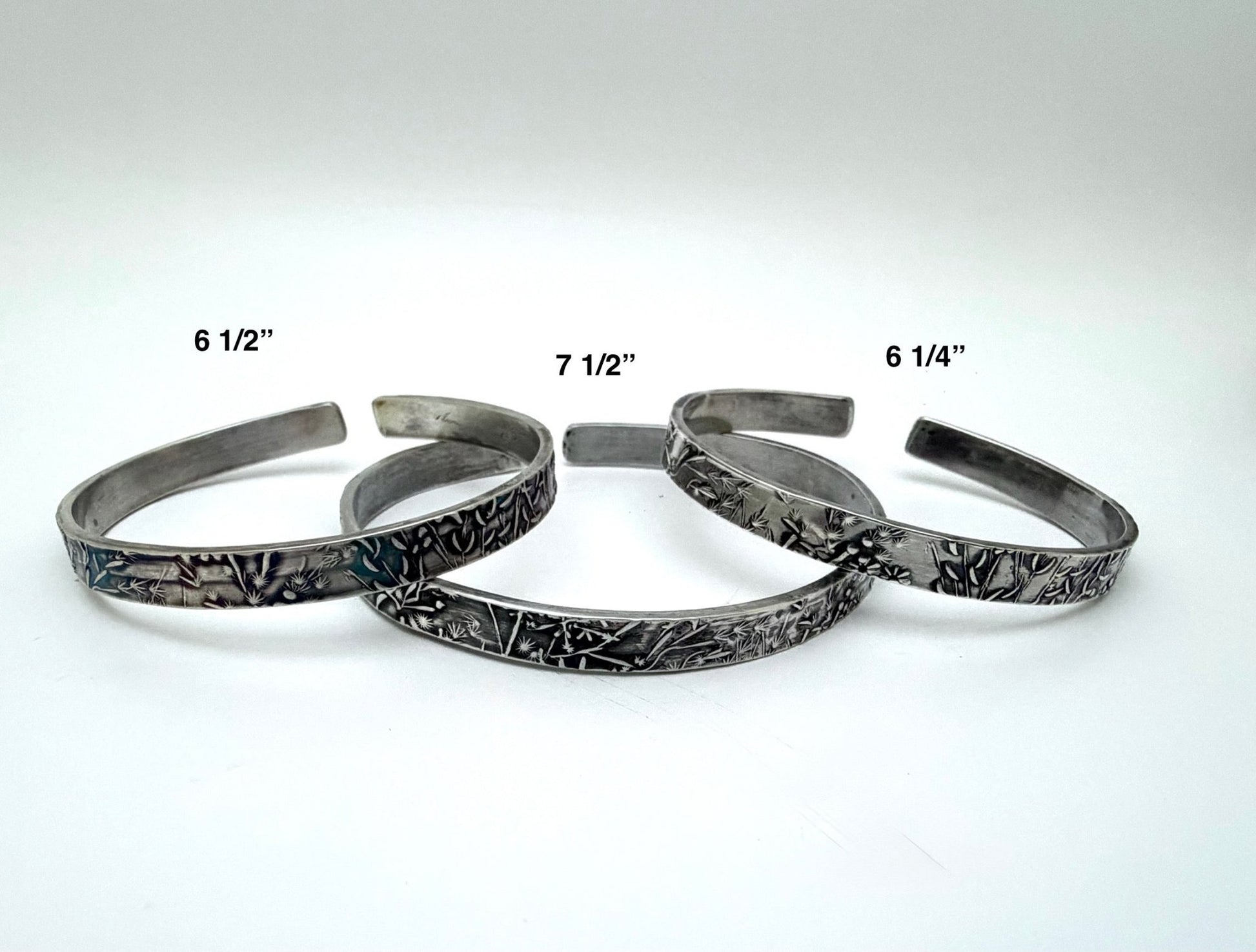 Millefleur (Thousand Flower) Sterling Cuff Bracelet | Evitts Creek Arts - Evitts Creek Arts