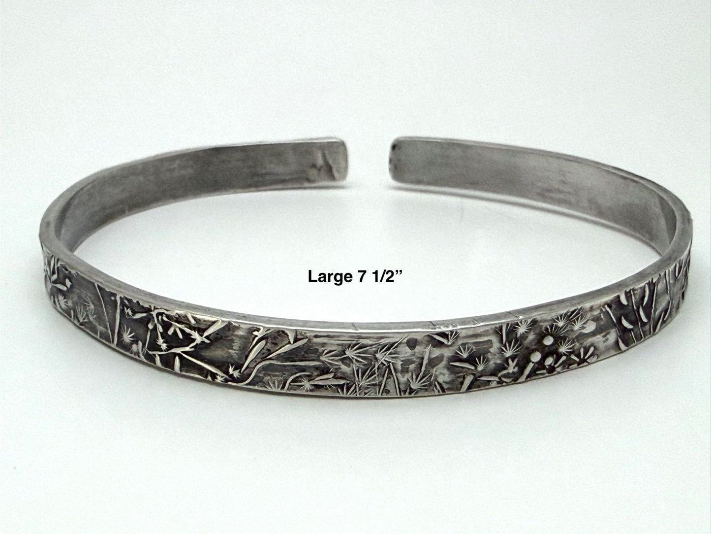 Millefleur (Thousand Flower) Sterling Cuff Bracelet | Evitts Creek Arts - Evitts Creek Arts