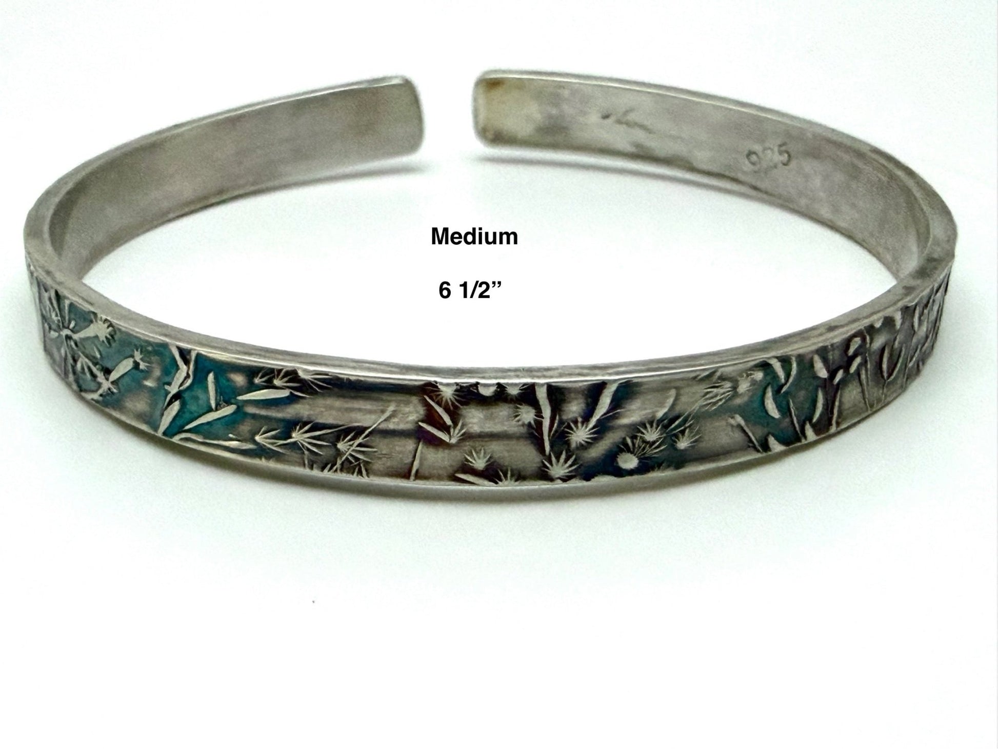 Millefleur (Thousand Flower) Sterling Cuff Bracelet | Evitts Creek Arts - Evitts Creek Arts