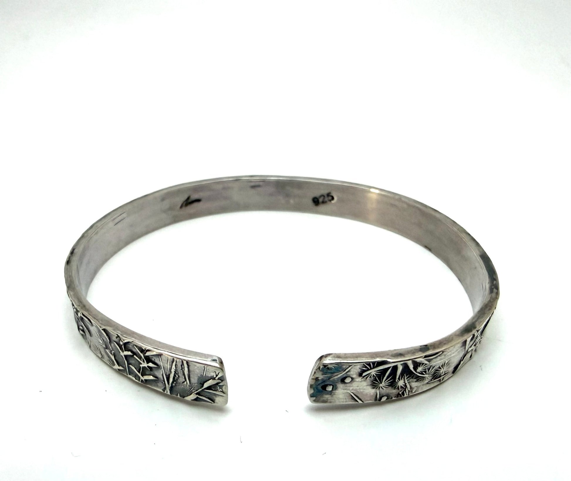 Millefleur (Thousand Flower) Sterling Cuff Bracelet | Evitts Creek Arts - Evitts Creek Arts